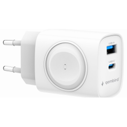CARGADOR GEMBIRD 2 1 USB CARGA RAPIDA APPLE WATCH BLANCO