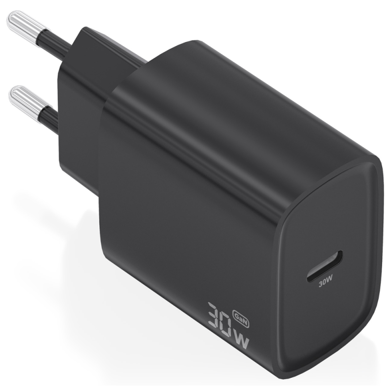 CARGADOR AISENS GAN 30W 1XUSB C PD30 NEGRO