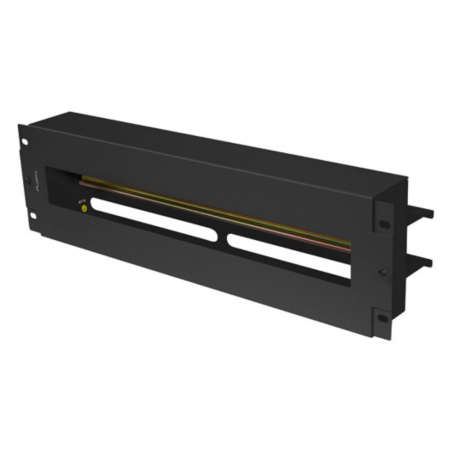 PANEL LANBERG DE DISTRIBUCION DE TENSION 19 3U CON RAIL DIN TS 35 NEGRO