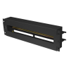 PANEL LANBERG DE DISTRIBUCION DE TENSION 19 3U CON RAIL DIN TS 35 NEGRO