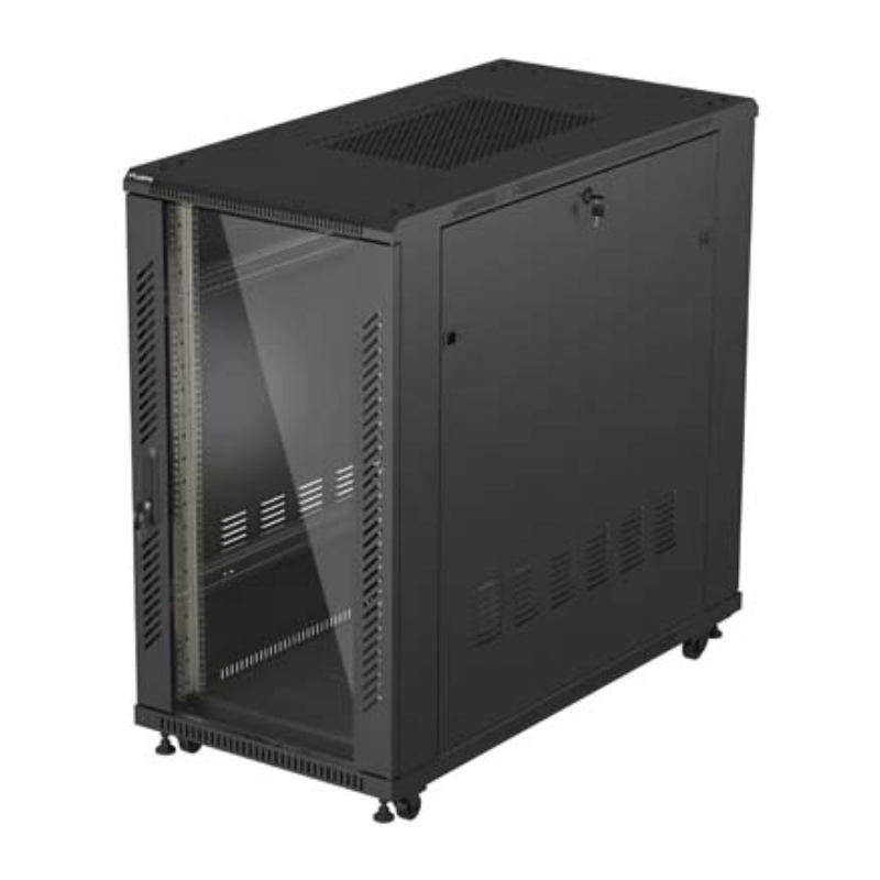 ARMARIO LANBERG RACK 19 22U 600X1200 FLAT PACK PUERTA CRISTAL NEGRO