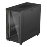 ARMARIO LANBERG RACK 19 22U 600X1200 FLAT PACK PUERTA CRISTAL NEGRO