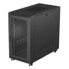 ARMARIO LANBERG RACK 19 22U 600X1200 FLAT PACK PUERTA PERFORADA NEGRO