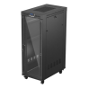 ARMARIO LANBERG RACK 19 32U 600X1000 FLAT PACK PUERTA CRISTAS CON LCD NEGRO