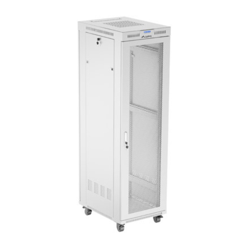 ARMARIO LANBERG RACK 19 42U 600X800 FLAT PACK PUERTA PERFORADA CON LCD GRIS