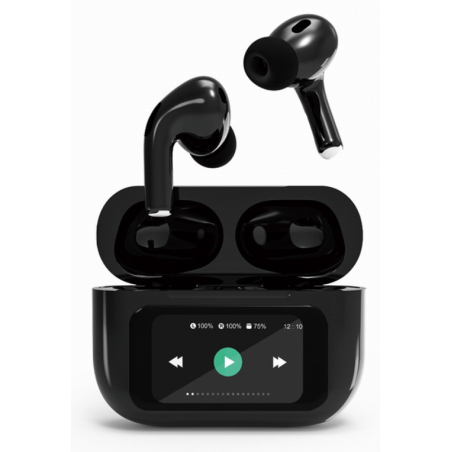 AURICULARES GEMBIRD TWS LCD ANC 01 BK NEGRO BT