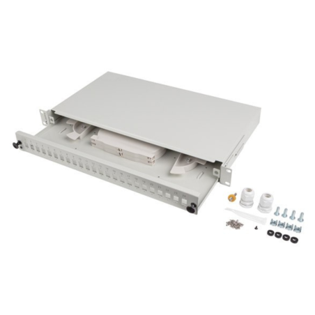 PATCH PANEL LANBERG 1U 19 FIBRA OPTICA 24 PTS SC SIMPLEX O 24 LC DUPLEX GRACC