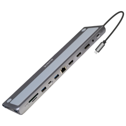 EWENT DOCK MULTIPUERTO 12 EN 1 1X TYPE C DATA 3X USB 32 PD 100W