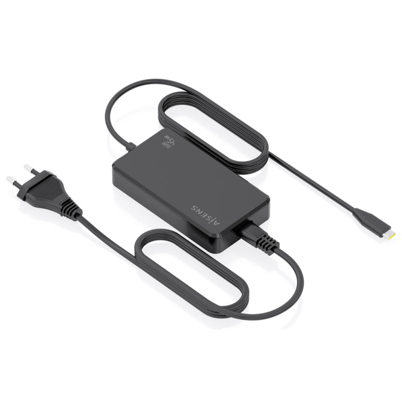 CARGADOR AISENS SOBREMESA GAN 45W PD30 1XUSB C 18M NEGRO
