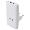 CARGADOR TOOQ PARED GAN USB C PDUSB A QC 65W BLANCO