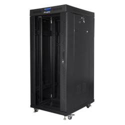 ARMARIO LANBERG RACK 19 27u 800X1000 FLAT PACK NEGRO PUERTA CRISTAL CON LCD