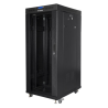ARMARIO LANBERG RACK 19 27u 800X1000 FLAT PACK NEGRO PUERTA CRISTAL CON LCD