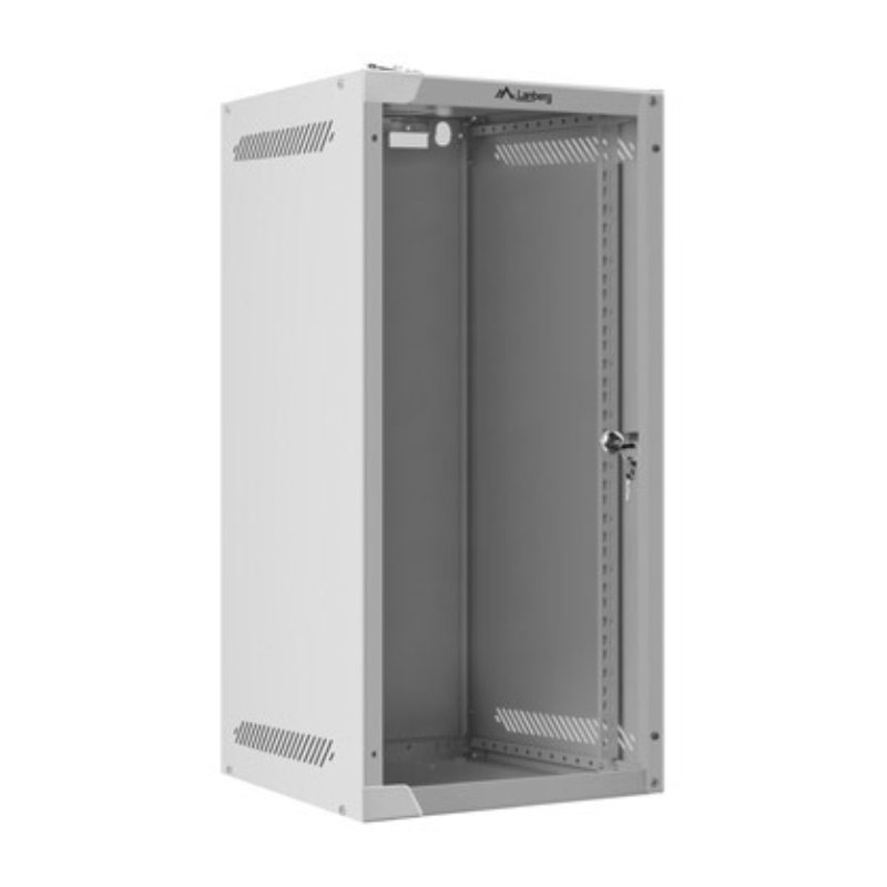 ARMARIO LANBERG MURAL 10 12U 280X310 FLAT PACK GRIS PUERTA CRISTAL