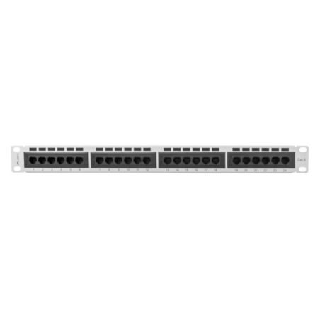 PATCH PANEL LANBERG CAT6 UTP 24 PUERTOS 1U RACK 19 GRIS
