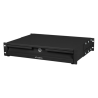 CAJON PARA RACK 19 2U 483X360MM HASTA 90KG NEGRO CIERRE FRONTAL