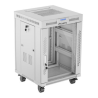 ARMARIO LANBERG RACK 19 15U 600X600 FLAT PACK GRIS PUERTA DE CRISTAL CON LCD