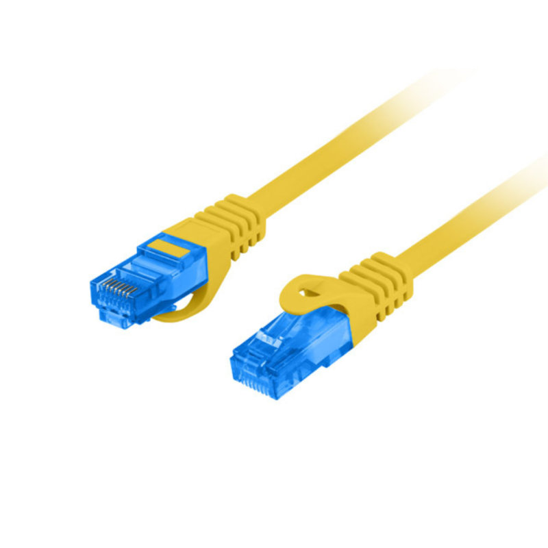 CABLE RED LANBERG CAT6A S FTP LSZH CCA 1M AMARILLO FLUKE PASSED