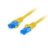 CABLE RED LANBERG CAT6A S FTP LSZH CCA 1M AMARILLO FLUKE PASSED