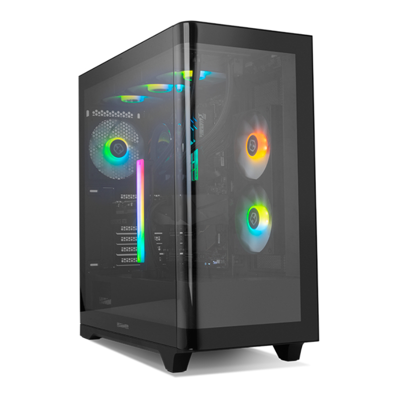 CAJA NOX HUMMER ETHER ATX SEMITORRE CRISTAL CURVO NEGRO