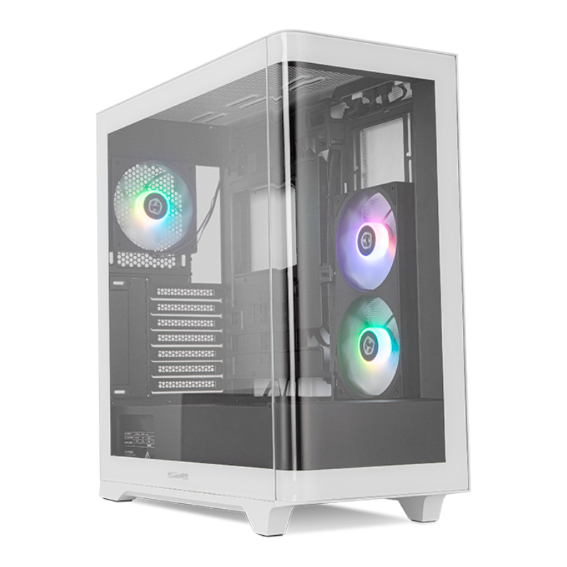 CAJA NOX HUMMER ETHER ATX SEMITORRE CRISTAL CURVO NEGRO BLANCO