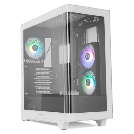 CAJA NOX HUMMER ETHER ATX SEMITORRE CRISTAL CURVO NEGRO BLANCO