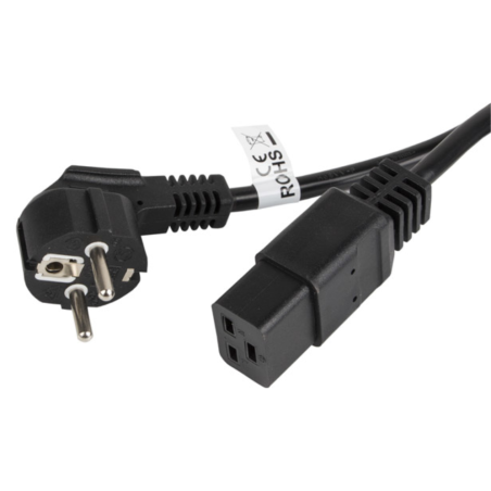 CABLE LANBERG ALIMENTACION CEE 7 7 A IEC 320 C19 18M 16A VDE NEGRO