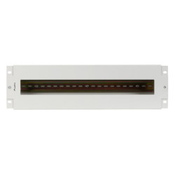 PANEL LANBERG DISTRIBUIDRO DE TENSION 19 3U CON RAIL DIN TS 35 GRIS