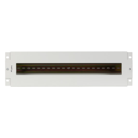 PANEL LANBERG DISTRIBUIDRO DE TENSION 19 3U CON RAIL DIN TS 35 GRIS