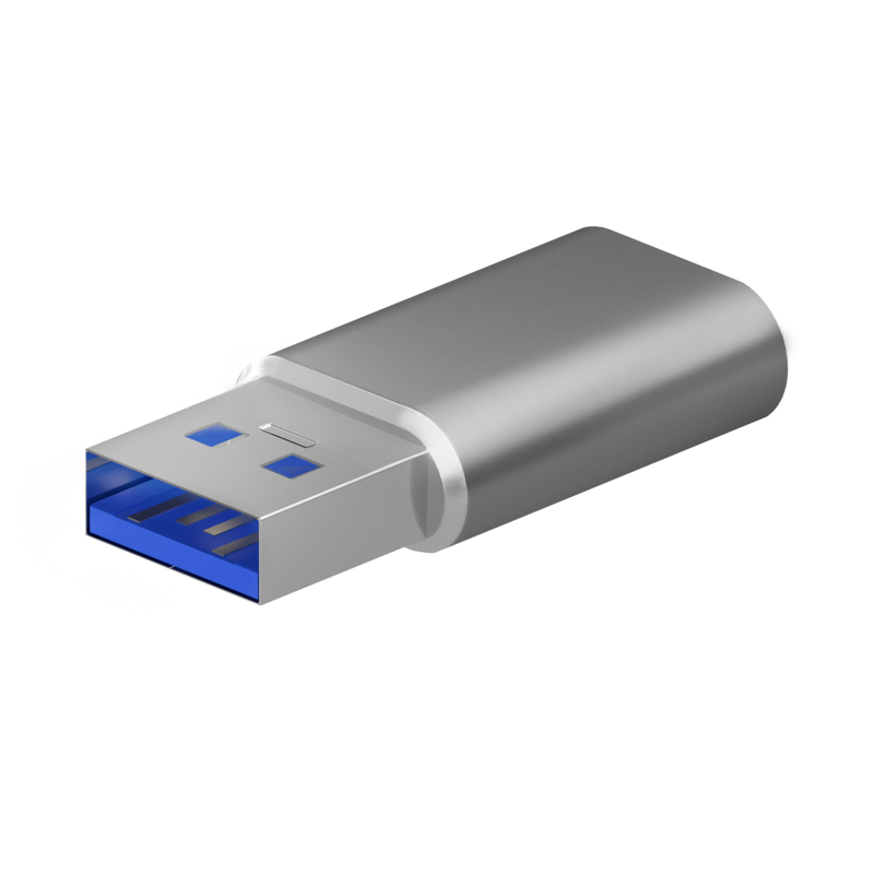 MINI ADAPTADOR AISENS USB 32 GEN2 USB 203A USB C H A M GRIS