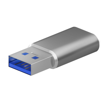 MINI ADAPTADOR AISENS USB 32 GEN2 USB 203A USB C H A M GRIS