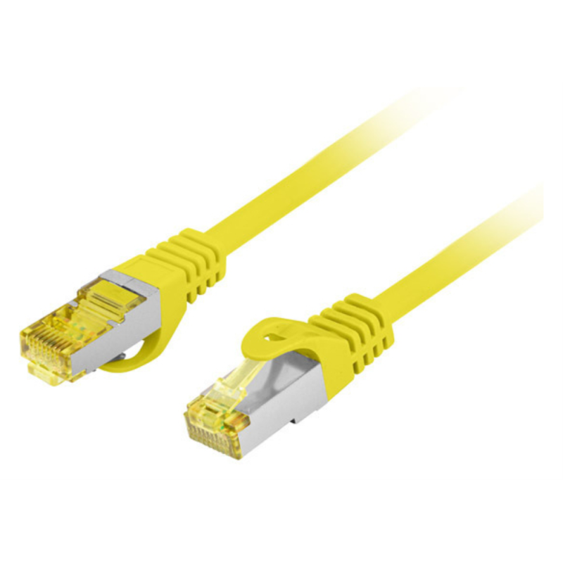 CABLE RED LANBERG LATIGUILLO CAT6A S FTP LSZH CU 1M AMARILLO FLUKE PASSED