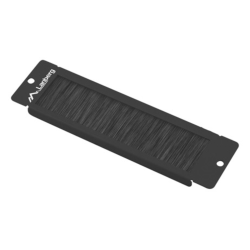 PANEL CEPILLO PASACABLES LANBERG PARA RACK 10 NEGRO
