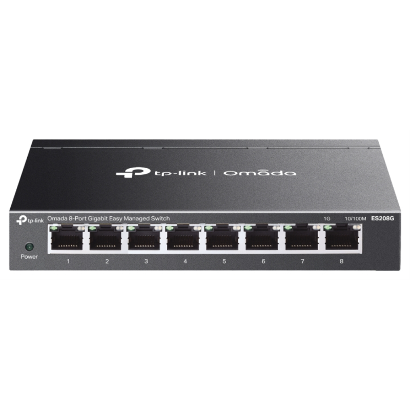 SWITCH OMADA ES208G 8 PORT 6 PORT POE AND 2 PORT POE