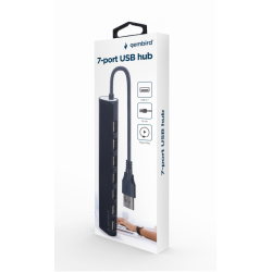 HUB USB GEMBIRD 20 7 PUERTOS NEGRO