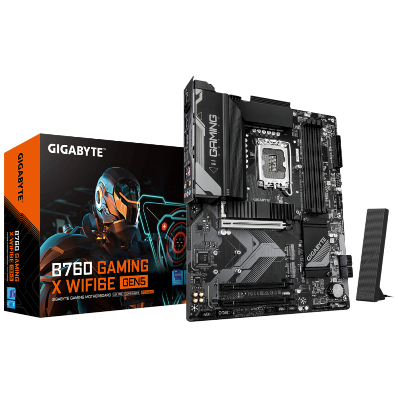 PLACA BASE GIGABYTE B760M G X WF6E 1700 ATX WiFi 6E PCIe 40 RGB 4XDDR5