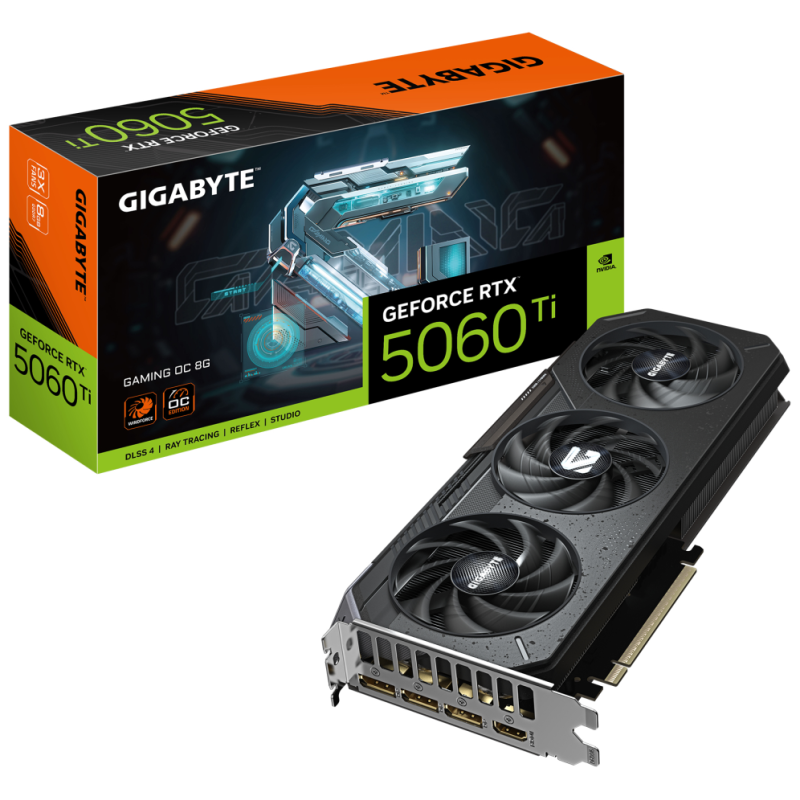 TARJETA GRAFICA GIGABYTE RTX 5060TI OC 8GB GDDR7 NEGRO
