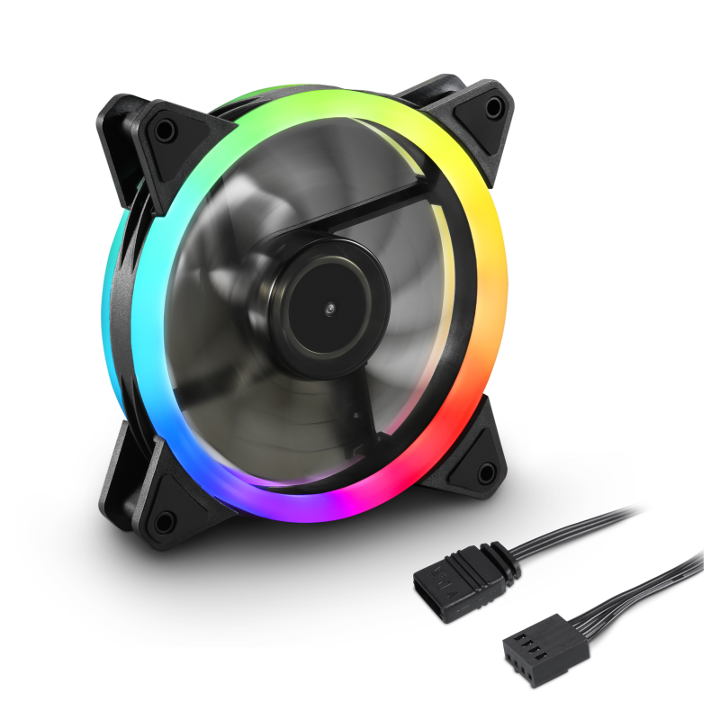 VENTILADOR CAJA SHARKOON SHARK BLADES FAN 120X120X 255 MM PWM RGB