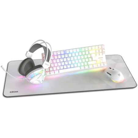 PACK KROM 4 EN 1 RGB KLASS GAMING COMBO BLANCO