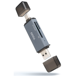 LECTOR TARJETAS TOOQ USB 30 USB CUSB A SD TF GRIS