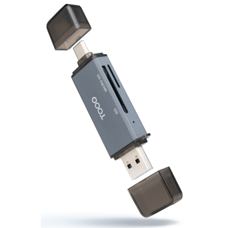 LECTOR TARJETAS TOOQ USB 30 USB CUSB A SD TF GRIS