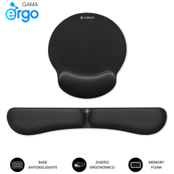 PACK SUBBLIM ERGO MEMORYFLEX KEYB WRIST AND MOUSE PAD NEGRO