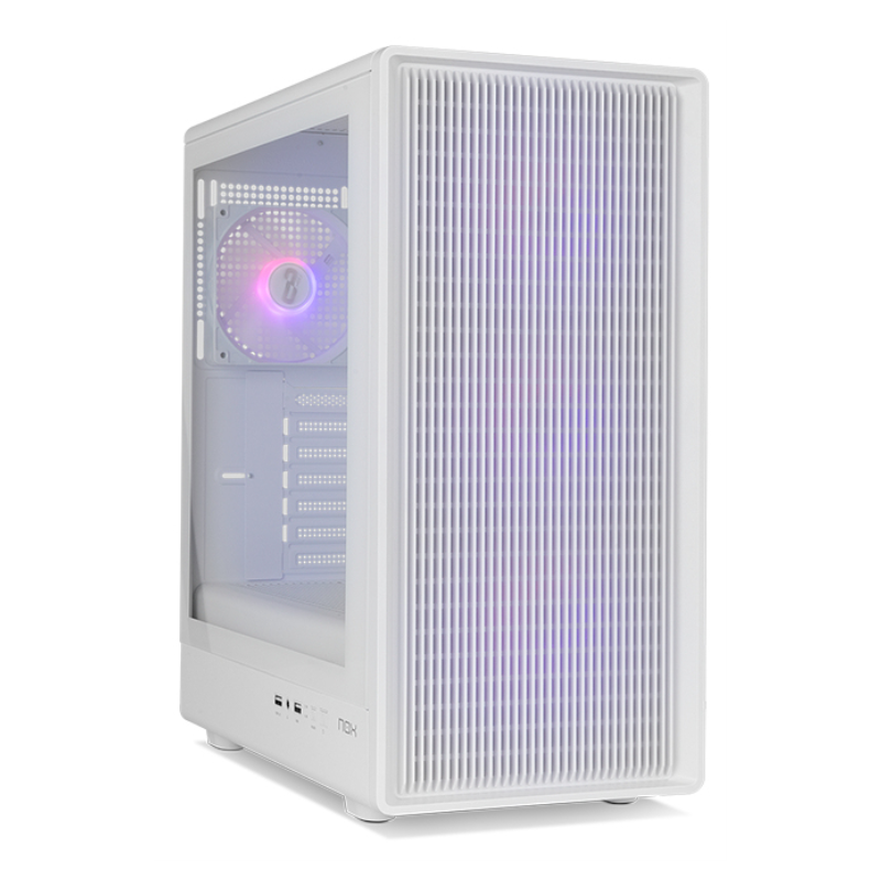 CAJA NOX SEMITORRE MESH INFINITY IOTA ARGB BLANCA USB 30
