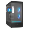 CAJA NOX SEMITORRE FRAMELESS HUMMER SIGNAL ARGB NEGRO USB TYPE C