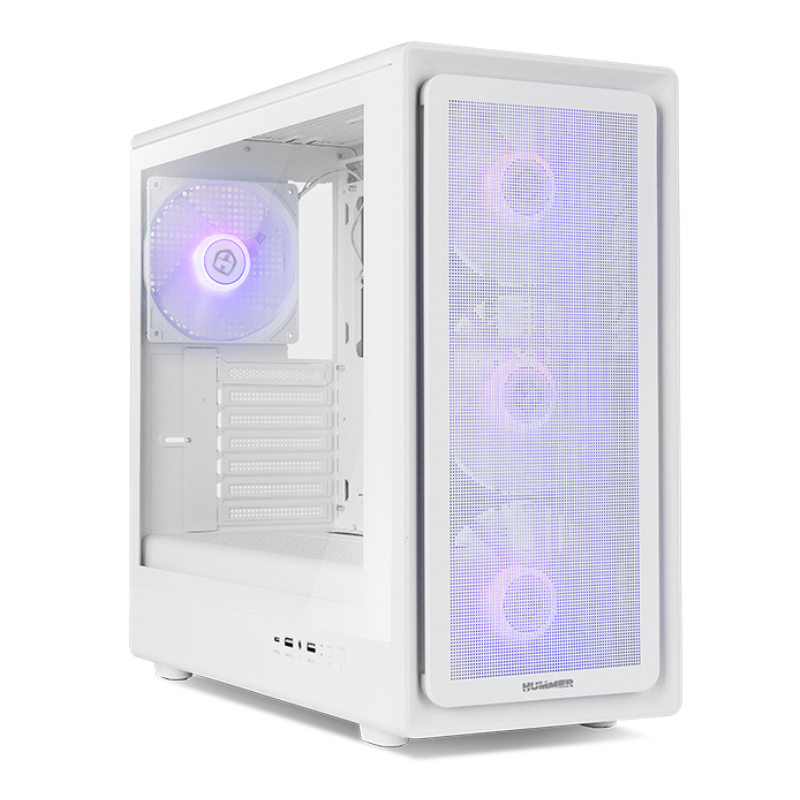CAJA NOX SEMITORRE HYPERFLOW HUMMER AERO ARGB BLANCA USB 30 TYPE C