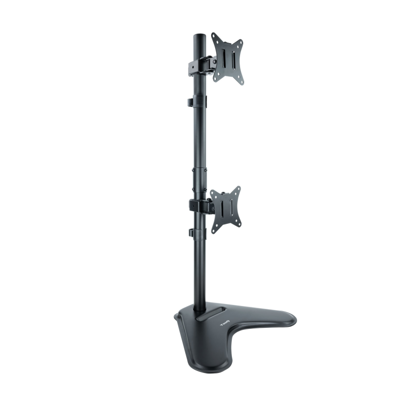 SOPORTE MESA TOOQ 2 PANTALLAS VERTICALES 17 32 NEGRO