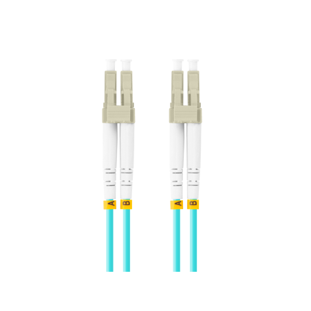 CABLE DE FIBRAOPTICA LANBERG 3M MULTI LC UPC LC UPC DUPLEX OM3 50 125 LSZH AZUL