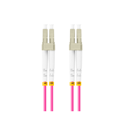CABLE DE FIBRAOPTICA LANBERG 2M MULTI LC UPC LC UPC DUPLEX OM4 50 125 LSZH VIOL