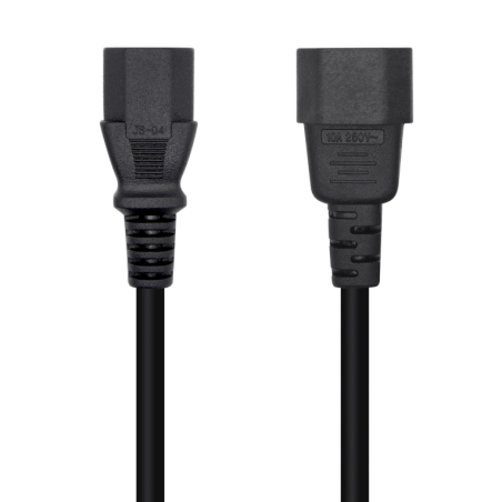 CABLE AISENS ALIMENTACION CPU C13 H C14 M NEGRO 3mts