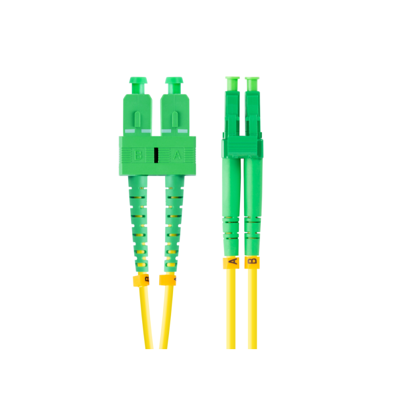 CABLE DE FIBRAOPTICA LANBERG 2M MONO SC APC LC APC DUPLEX G657A1 LSZH AMARILL