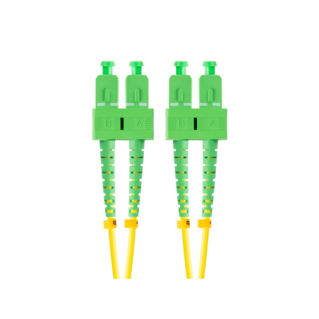 CABLE DE FIBRAOPTICA LANBERG 2M MONO SC APC SC APC DUPLEX G657A1 LSZH AMARILL